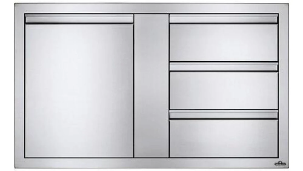 Napoleon Stainless Steel Built In Door And Drawer Combo - BI-3624-1D3DR 1 Napoleon Stainless Steel Built In Door And Drawer Combo - BI-3624-1D3DR