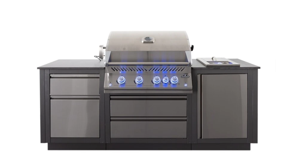 Napoleon Oasis Compact 105 Outdoor Kitchen - Free Cover & Rotisserie 1 Napoleon Oasis Compact 105 Outdoor Kitchen - Free Cover & Rotisserie