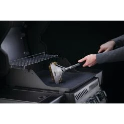 Napoleon Triple-Row Grill Brush With Brass Bristles 7 Napoleon Triple-Row Grill Brush With Brass Bristles -Napoleon Grills Hub Low Res JPG 62058 Brass Grill Brush in use hook