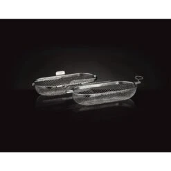 Napoleon Stainless Steel Rotisserie Grill Basket 10 Napoleon Stainless Steel Rotisserie Grill Basket -Napoleon Grills Hub Low Res JPG 64000 RotisserieBasket OnBlack Open