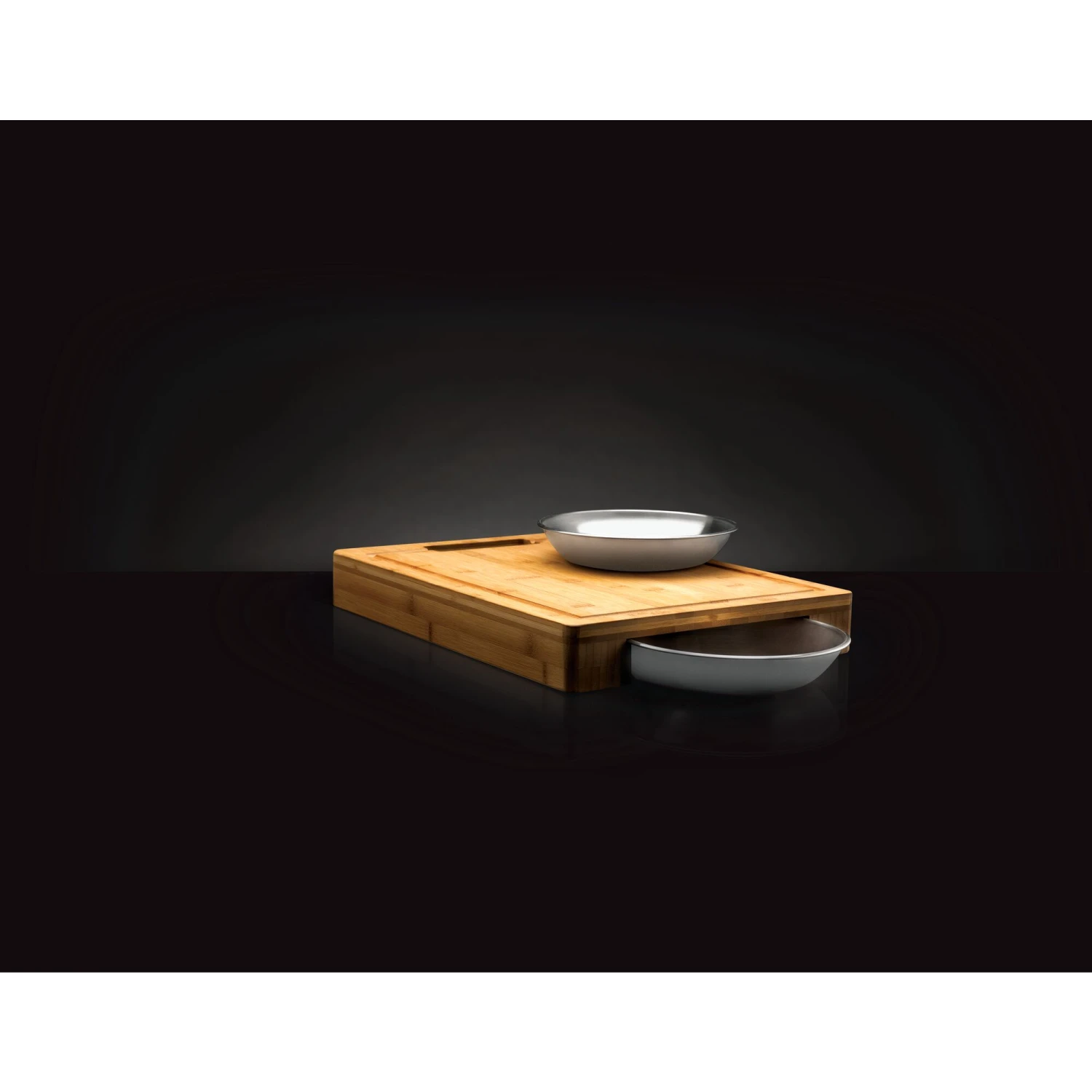 Napoleon PRO Bamboo Cutting Board With Stainless Steel Bowls 3 Napoleon PRO Bamboo Cutting Board With Stainless Steel Bowls - Image 3