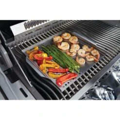 Napoleon Stainless Steel Multi-functional Topper With Cedar Plank -Napoleon Grills Hub Low Res JPG 70026 in use shrimps