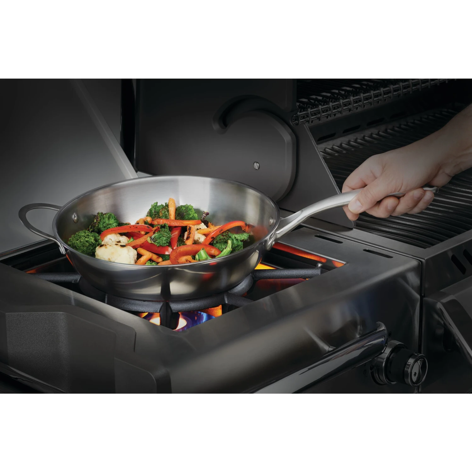 Napoleon 12-Inch Stainless Steel Wok 2 Napoleon 12-Inch Stainless Steel Wok - Image 2