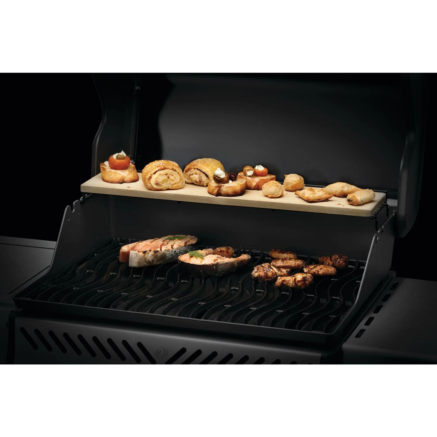 Napoleon Warming Rack Baking Stone For Rogue 425 Series Or Larger Grills 2 Napoleon Warming Rack Baking Stone For Rogue 425 Series Or Larger Grills - Image 2