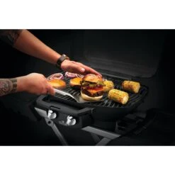 Napoleon TravelQ 3-Piece Stainless Steel BBQ Toolset -Napoleon Grills Hub Low Res JPG 70051 Travel Q Tool Set InUse SpatulawBurger