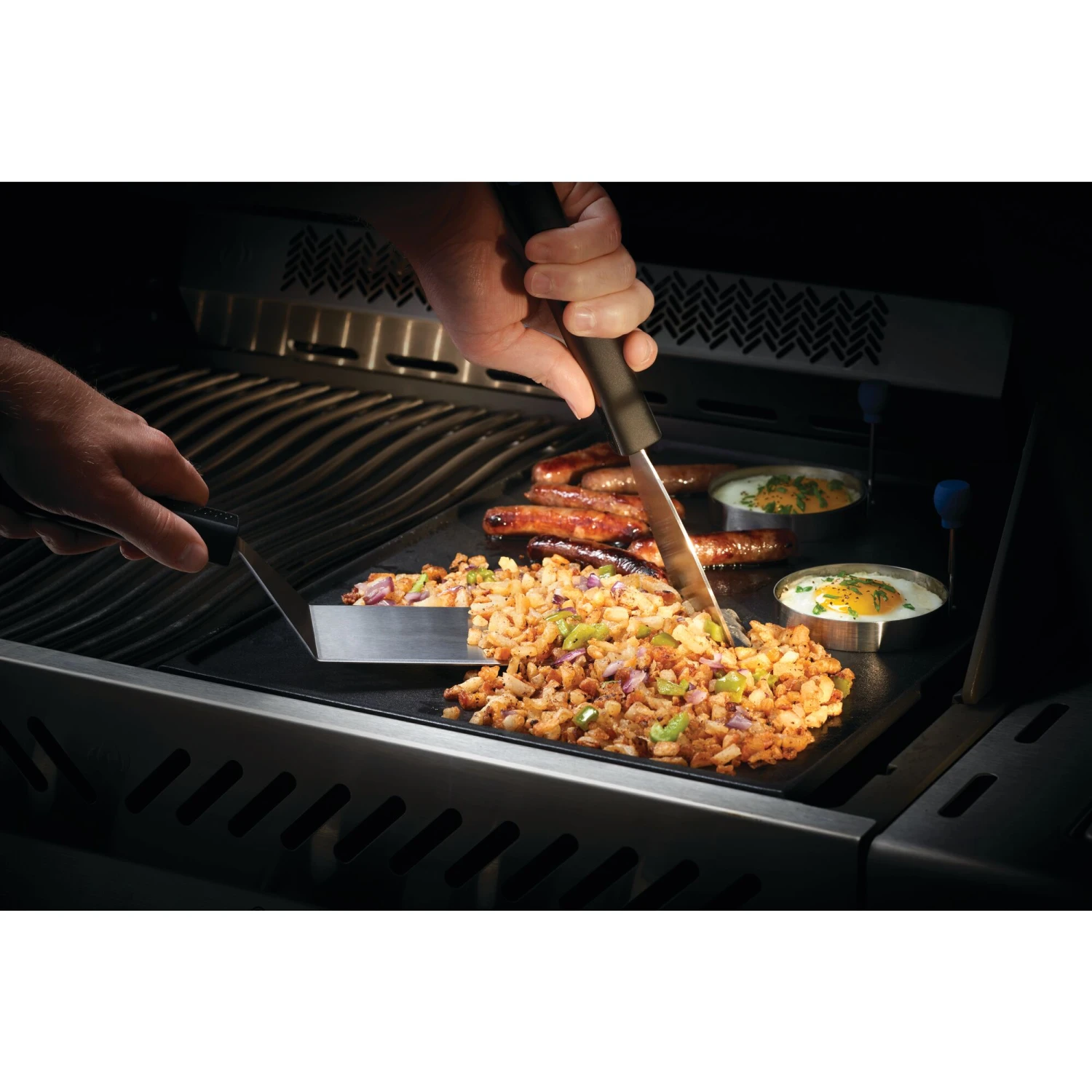 Napoleon Breakfast Griddle BBQ Toolset With 4 Egg Rings 2 Napoleon Breakfast Griddle BBQ Toolset With 4 Egg Rings - Image 2