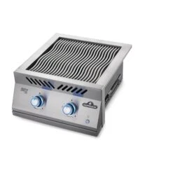 Napoleon Built-in 700 Series 30,000 BTU 18-Inch Natural Gas Infrared Double Side Burner With Stainless Steel Cover 7 Napoleon Built-in 700 Series 30,000 BTU 18-Inch Natural Gas Infrared Double Side Burner With Stainless Steel Cover -Napoleon Grills Hub Low Res JPG BIB18IR Drop In Prod Ang Burner Opn KnobsOn Lit 1