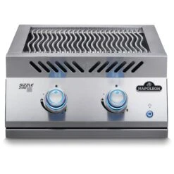 Napoleon Built-in 700 Series 30,000 BTU 18-Inch Propane Gas Infrared Double Side Burner With Stainless Steel Cover 9 Napoleon Built-in 700 Series 30,000 BTU 18-Inch Propane Gas Infrared Double Side Burner With Stainless Steel Cover -Napoleon Grills Hub Low Res JPG BIB18IR Drop In Prod Str Burner Opn Knobs Lit