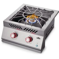 Napoleon Built-in 700 Series 60,000 BTU 18-Inch Propane Gas Power Burner With Stainless Steel Cover 12 Napoleon Built-in 700 Series 60,000 BTU 18-Inch Propane Gas Power Burner With Stainless Steel Cover -Napoleon Grills Hub Low Res JPG BIB18PB Power Burner Prod Ang burner on Red lit knob