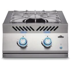 Napoleon Built-in 700 Series 60,000 BTU 18-Inch Natural Gas Power Burner With Stainless Steel Cover 18 Napoleon Built-in 700 Series 60,000 BTU 18-Inch Natural Gas Power Burner With Stainless Steel Cover -Napoleon Grills Hub Low Res JPG BIB18PB Power Burner Prod Str blue lit knob 1