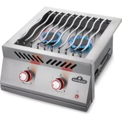 Napoleon Built-in 700 Series 30,000 BTU 18-Inch Natural Gas Double Side Burner With Stainless Steel Cover