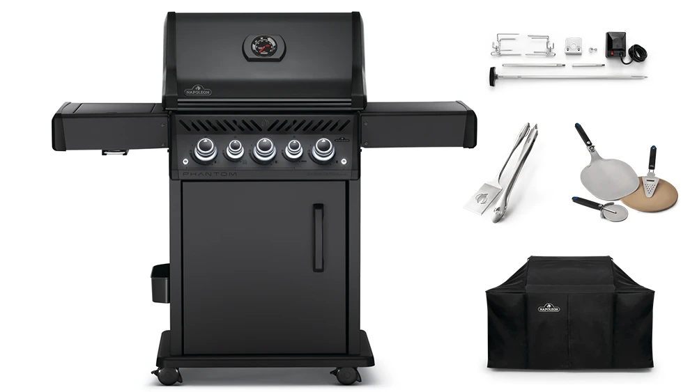 Napoleon Rogue Phantom RSE425RSIBPMK-1 Gas BBQ - Free Cover & Accessories 1 Napoleon Rogue Phantom RSE425RSIBPMK-1 Gas BBQ - Free Cover & Accessories