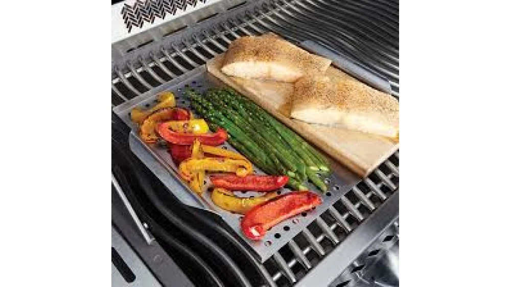 Napoleon Stainless Steel Multifuntional GrillTopper With Plank 70027 2 Napoleon Stainless Steel Multifuntional GrillTopper With Plank 70027 - Image 2