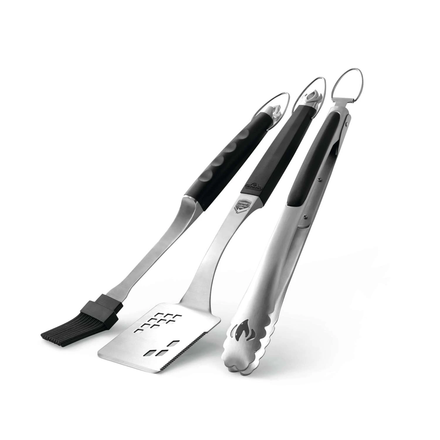 Napoleon Stainless Steel Black/Silver Grill Tool Set 3 Pc 1 Napoleon Stainless Steel Black/Silver Grill Tool Set 3 Pc