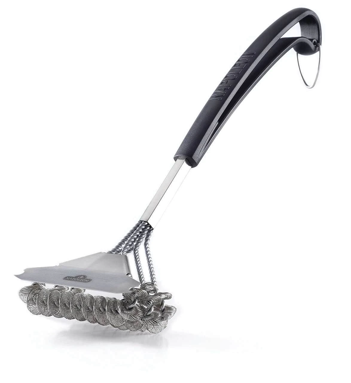 Napoleon Bristle-Free Triple-Row Grill Brush With Rolled Stainless Steel 1 Napoleon Bristle-Free Triple-Row Grill Brush With Rolled Stainless Steel
