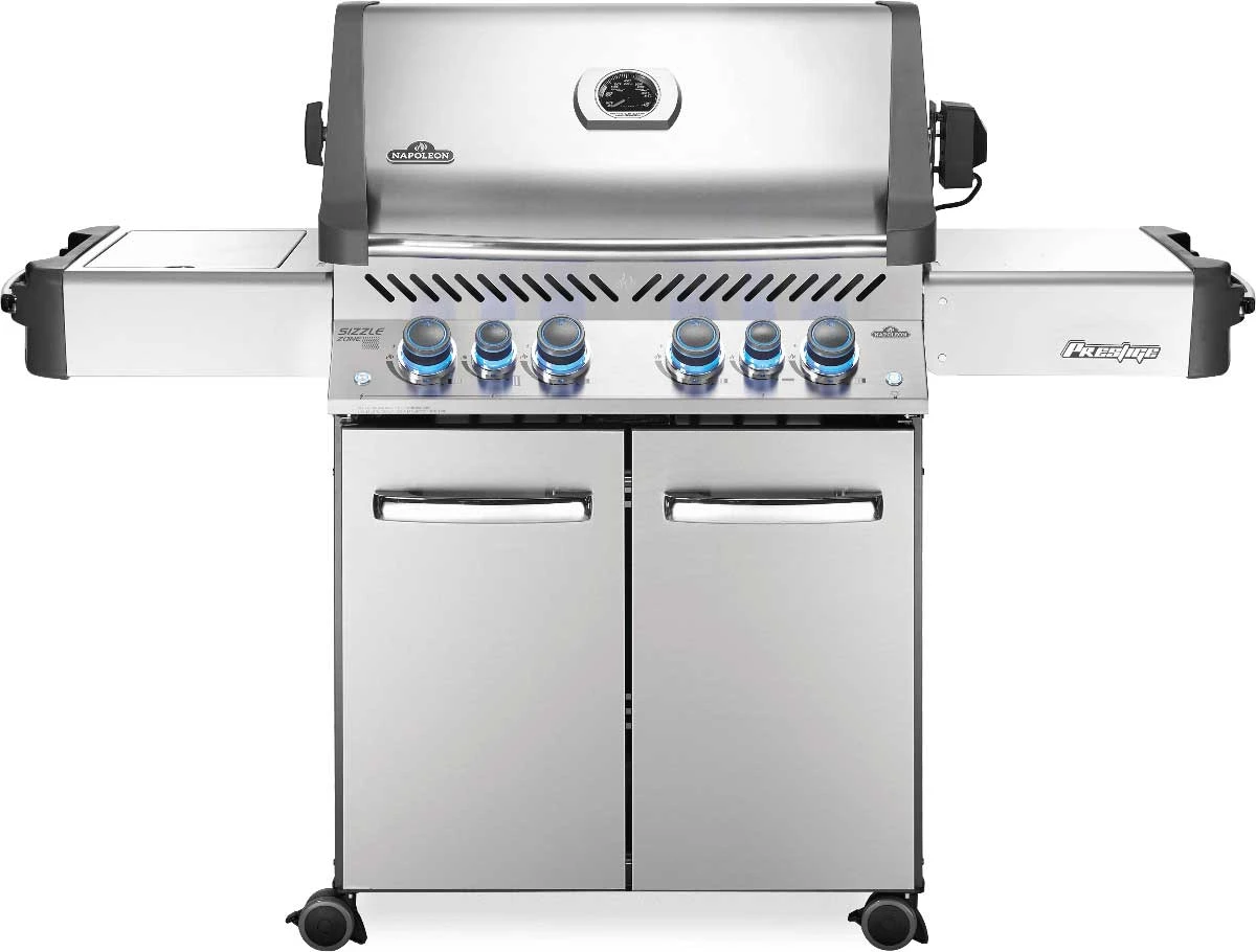 Napoleon Grills Prestige 500 Gas Grill With Infrared Side And Rear Burners, Stainless Steel 1 Napoleon Grills Prestige 500 Gas Grill With Infrared Side And Rear Burners, Stainless Steel
