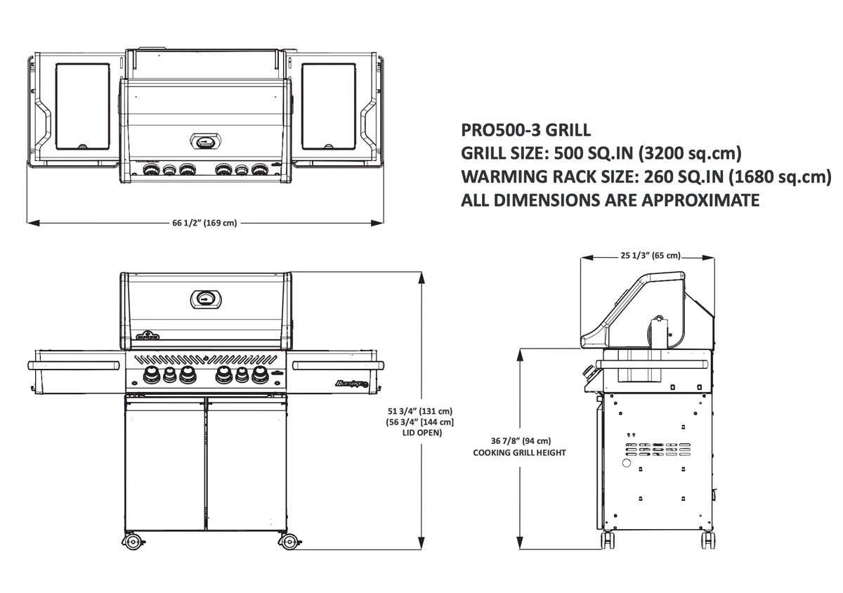 Napoleon Grills Prestige PRO 500 Gas Grill With Infrared Side And Rear Burners, Stainless Steel 14 Napoleon Grills Prestige PRO 500 Gas Grill With Infrared Side And Rear Burners, Stainless Steel - Image 14